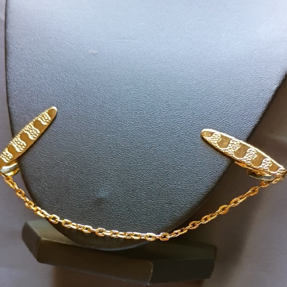 Gold Chain Collar Clips